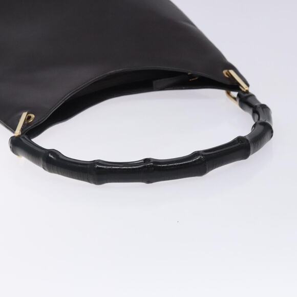 GUCCI Bamboo Shoulder Bag Leather Dark Brown Gold 001 001 - Picture 7 of 12
